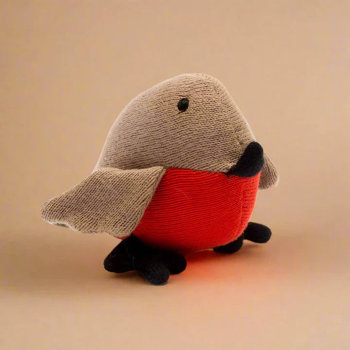 Knitted Robin Bird Soft Baby Toy - BY5849 - Uneeka